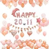 Bộ bong bóng trang trí ngày Nhà giáo Việt Nam 20-11 màu hồng Rose Gold ngvn19