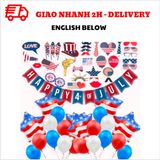 Bộ combo trang trí ngày Quốc Khánh Mỹ - 4 of July set qkm24