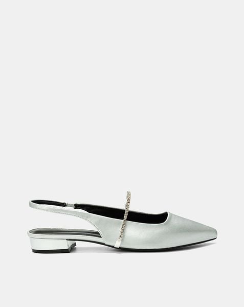  Giày Búp Bê Slingback Phối Dây Khóa Trang Trí 