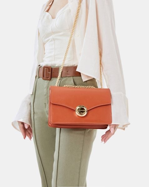  Túi Xách Nhỏ Nắp Gập Gắn Khoá Trang Trí 