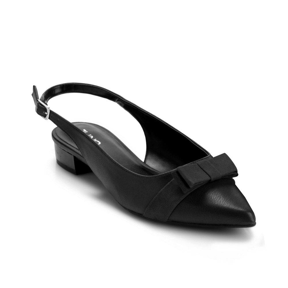  Giày búp bê mũi nhọn phối nơ BB03011 