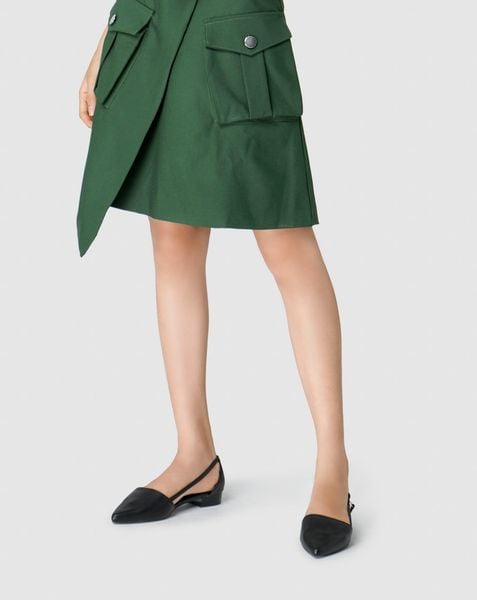  Giày Búp Bê Mũi Nhọn Cut Out Cách Điệu 