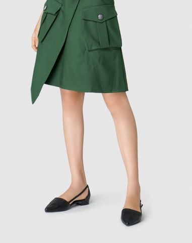  Giày Búp Bê Mũi Nhọn Cut Out Cách Điệu 