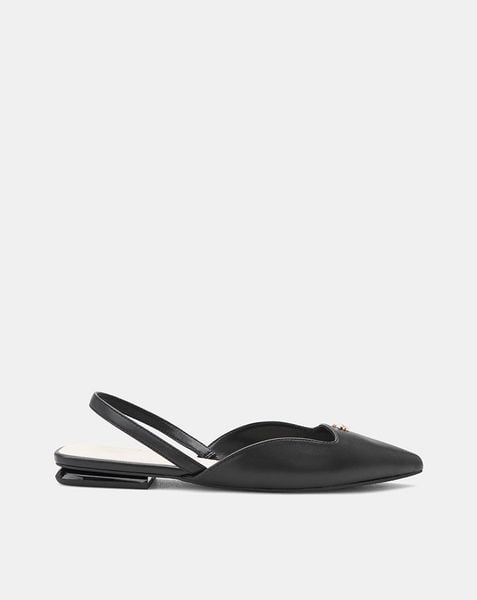  Giày Búp Bê Slingback Bệt Phối Khóa Trang Trí 