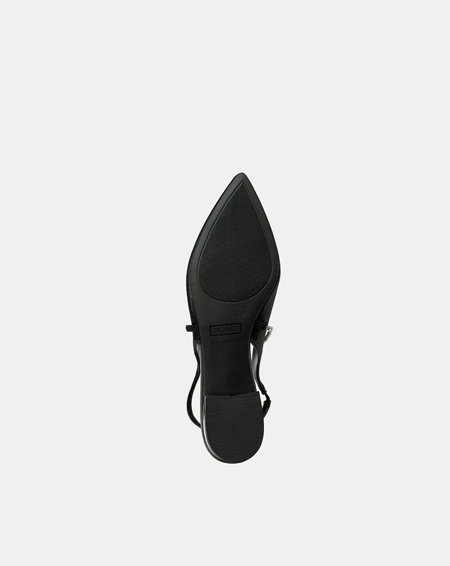 Giày Búp Bê Slingback Phối Dây Khóa Trang Trí