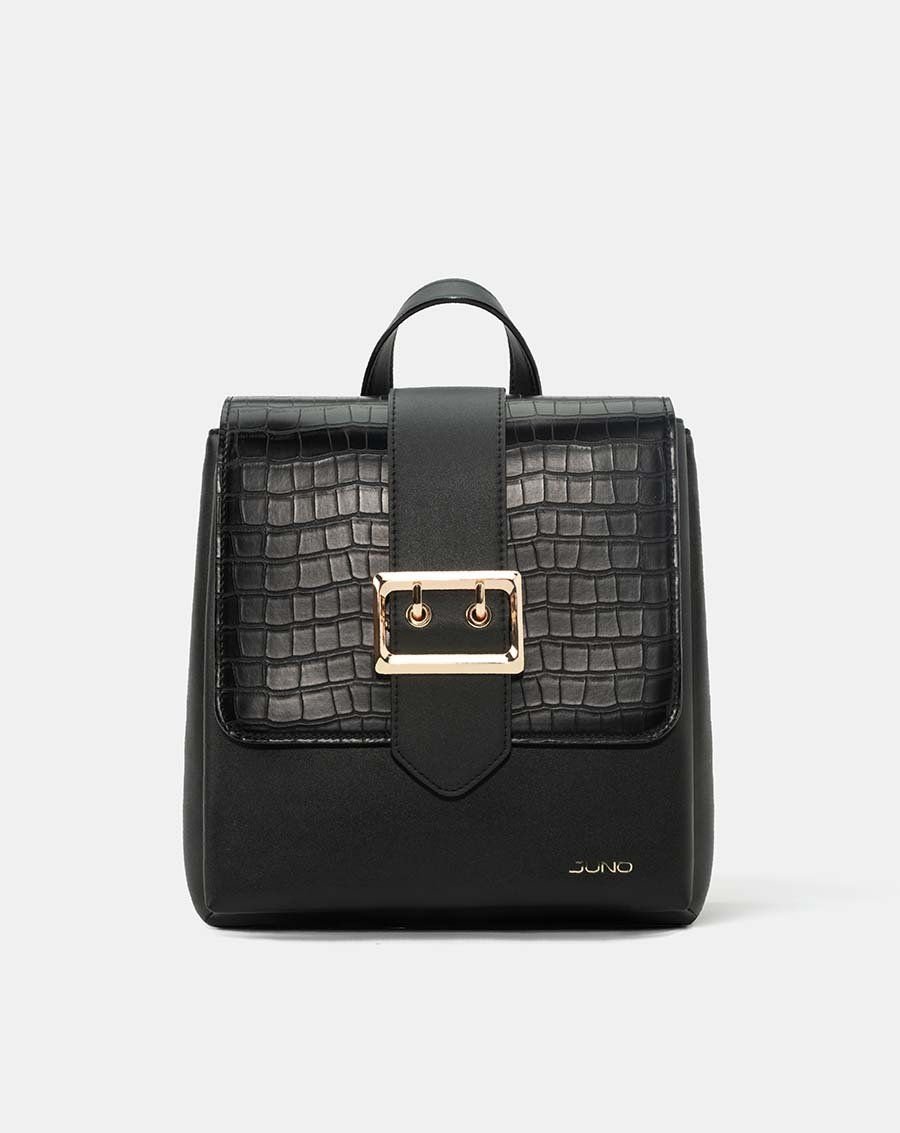 Balo buckle phối si vân