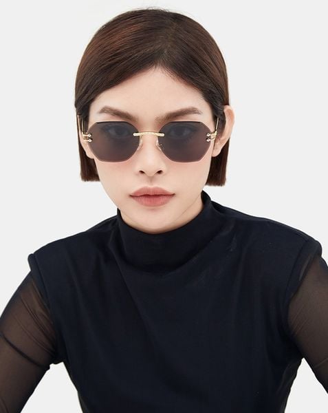  Mắt Kính Polygon Trendy Gọng kim loại 