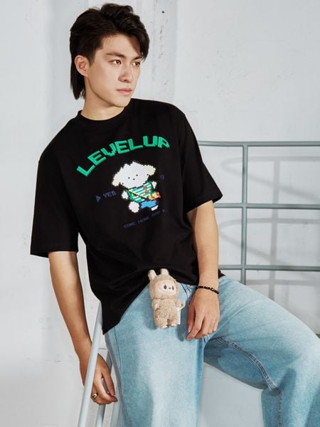  Áo thun unisex Newzy Wonder oversized 100% cotton in Pixel art NZATH006 