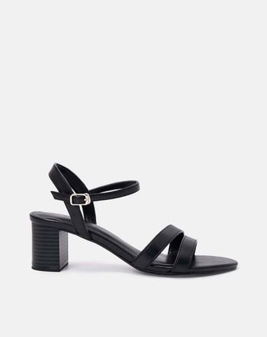  Giày Sandal Gót Vuông Quai Mặt Bất Đối Xứng 