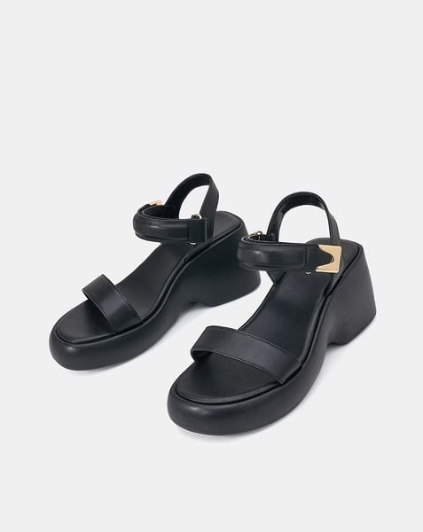  Giày Sandal Xuồng Quai Ngang Xé Dán 