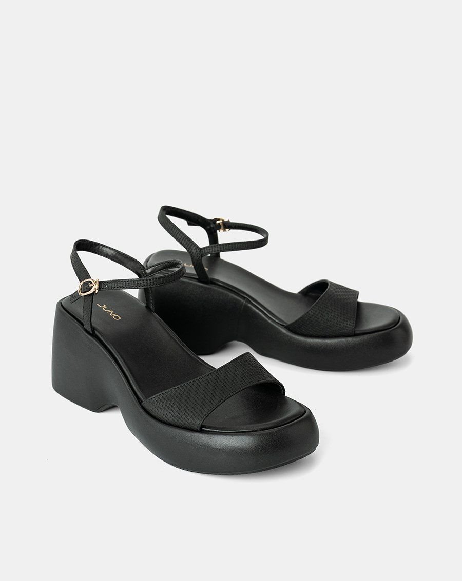 Giày Sandal Xuồng Quai Bản Lớn Phối Quai Cổ Chân