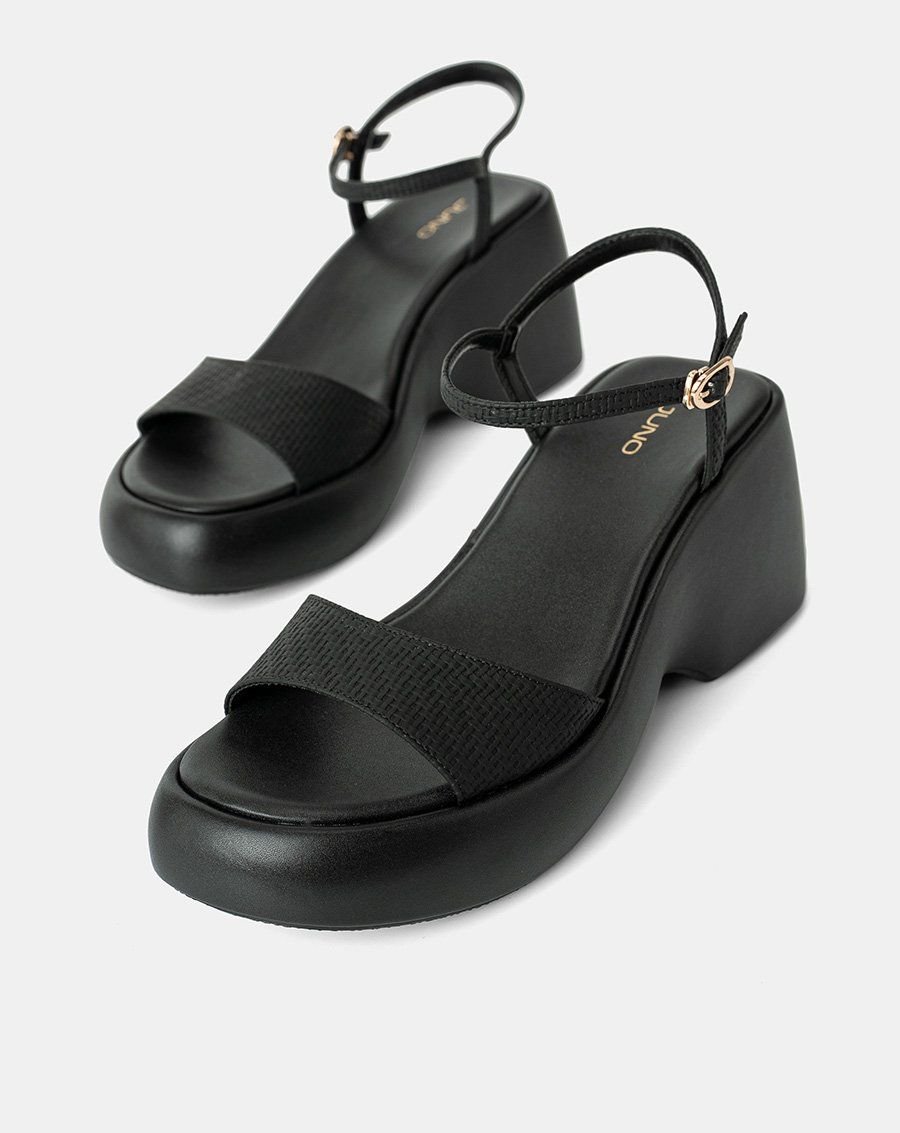 Giày Sandal Xuồng Quai Bản Lớn Phối Quai Cổ Chân