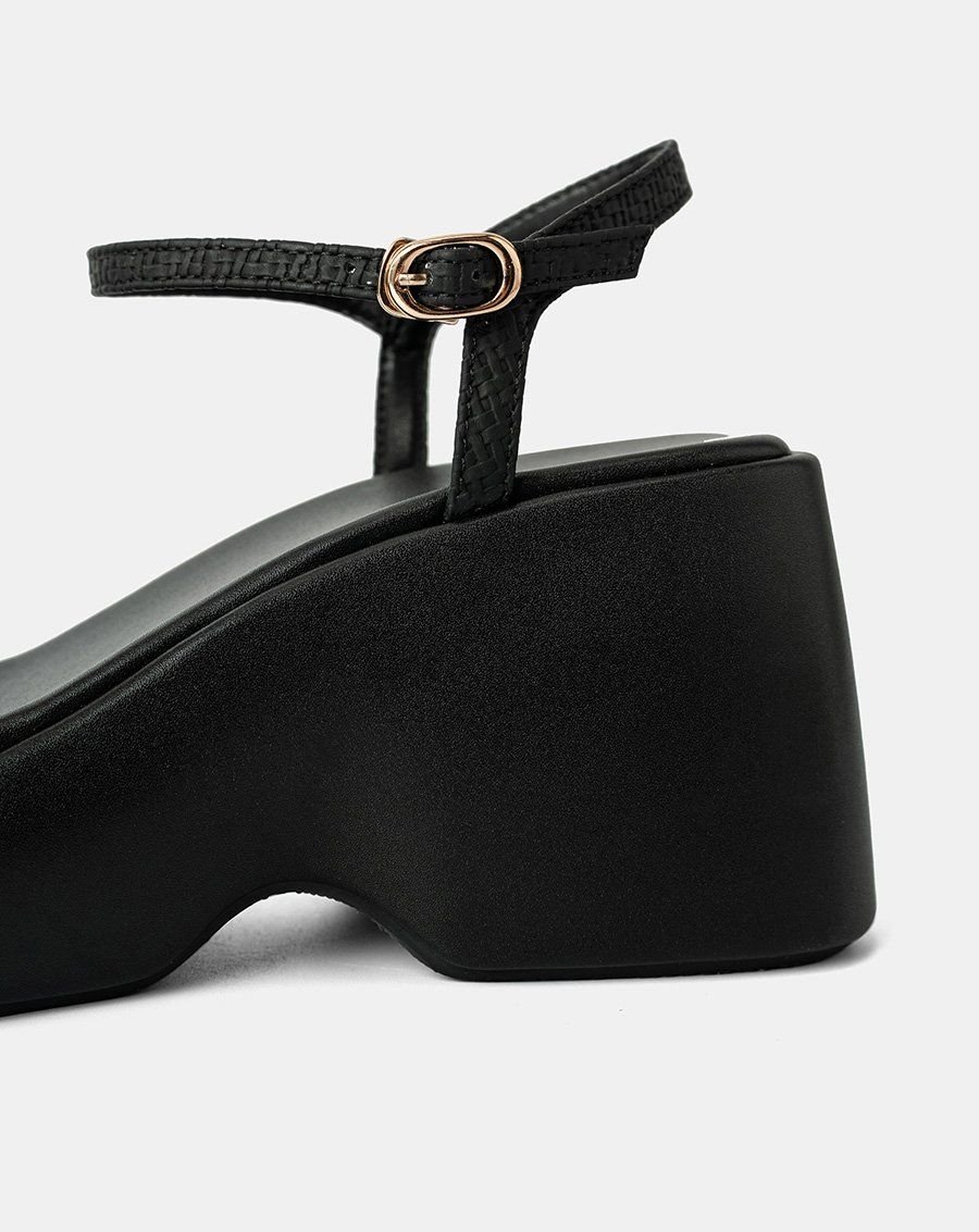 Giày Sandal Xuồng Quai Bản Lớn Phối Quai Cổ Chân