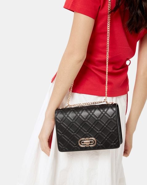  Túi Xách Nhỏ Khoá Put Dập Hoạ Tiết 