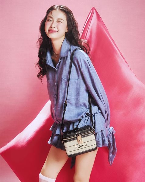  Túi Xách Nhỏ Vanity Case Thêu Logo Juno 