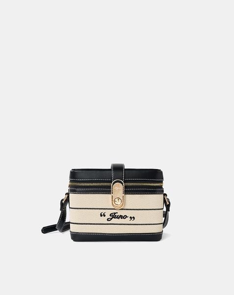 Túi Xách Nhỏ Vanity Case Thêu Logo Juno