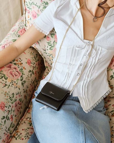  Ví Ngắn Nắp Gập Có Dây Đeo 