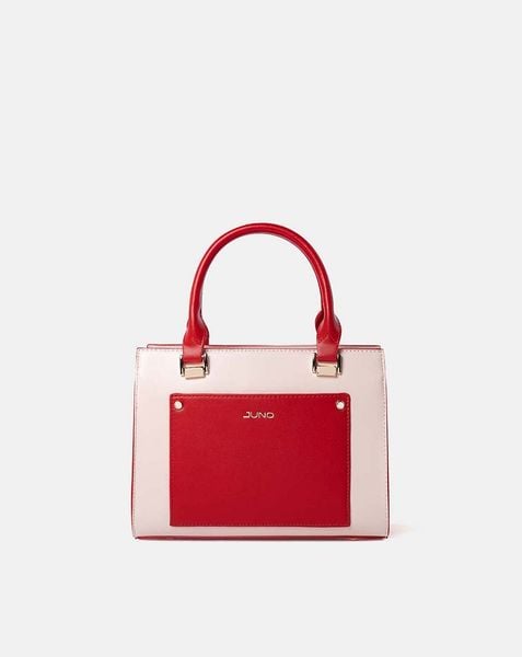 Túi xách trung satchel phối 2 tone