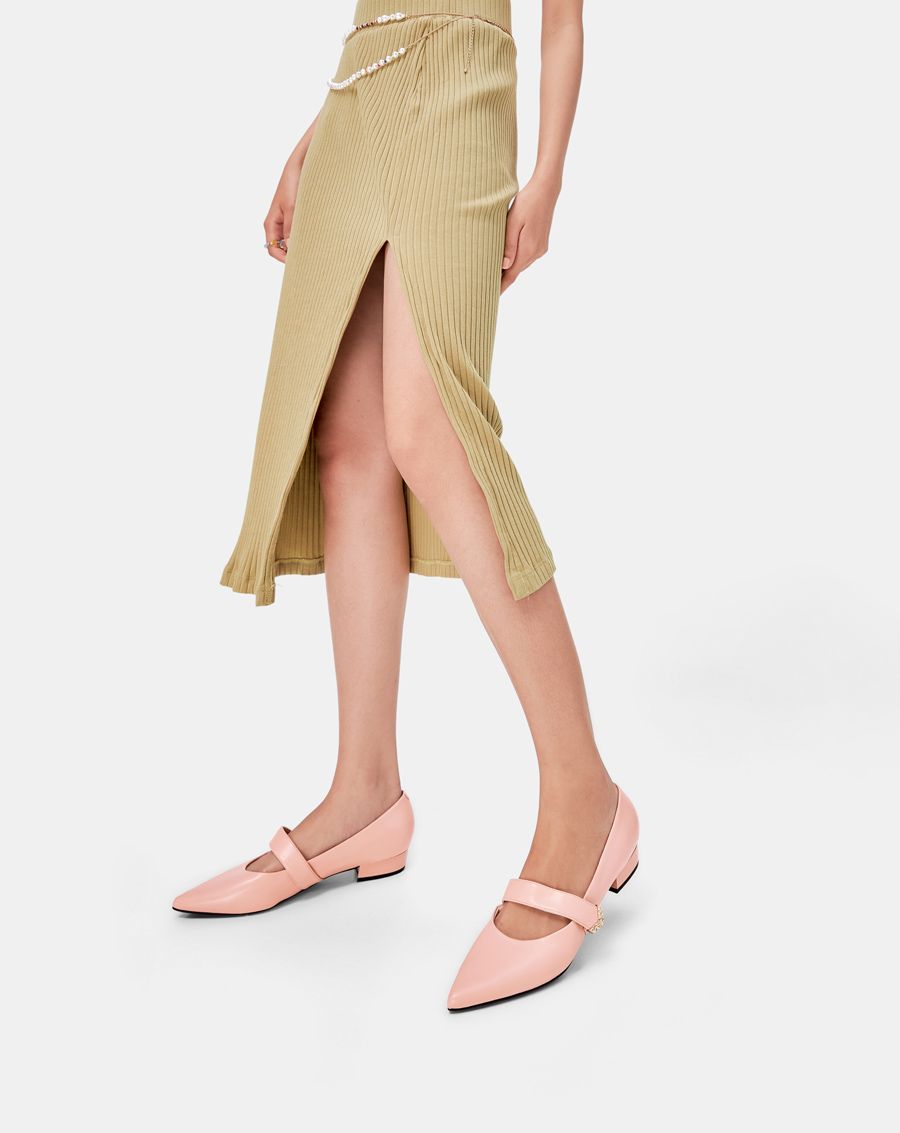 Giày búp bê ballerina quai đính khóa trang trí JNBB03083 hover