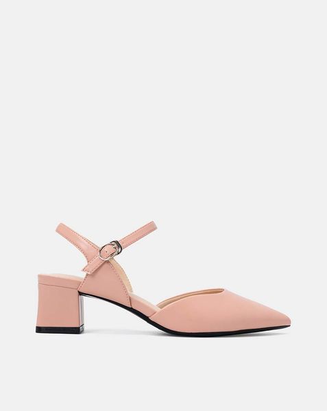 Giày cao gót 5cm mũi nhọn phối màu JNCG05075