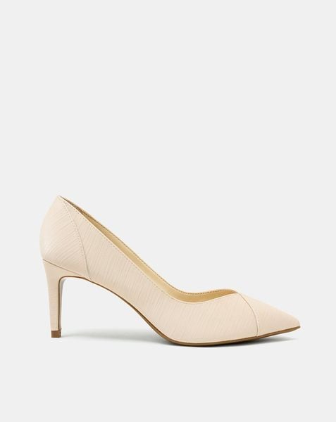 Giày Cao Gót Pump Gót Thanh Phối 2 Loại Si