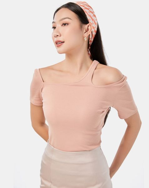 Áo thun cutout bất đối xứng