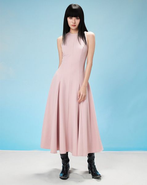 Đầm maxi cổ yếm form xòe