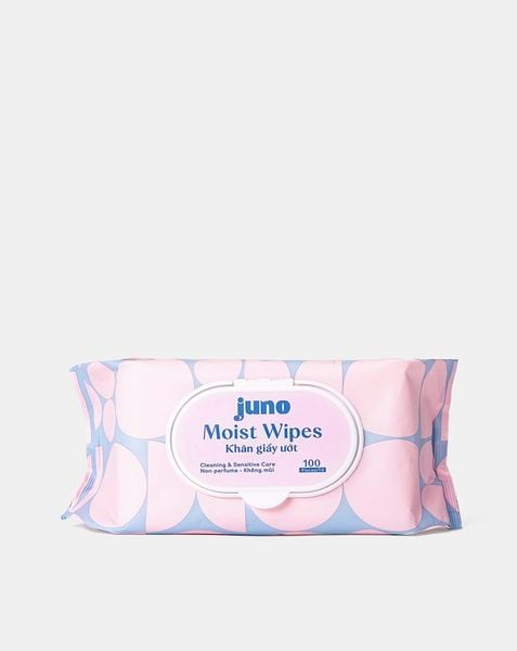 Khăn ướt Juno 100 tờ vải trơn - không mùi