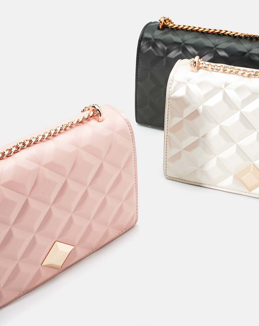 Túi xách nhỏ dập hiệu ứng princess diamond - Image 4