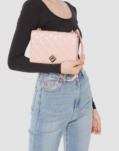  Túi xách nhỏ dập hiệu ứng princess diamond 