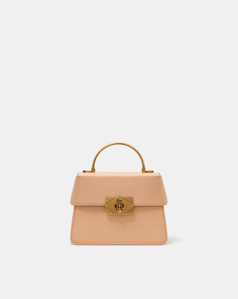  Túi Xách Nhỏ Top Handle Phối Khoá 