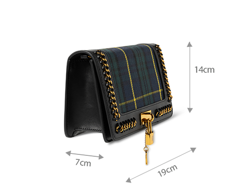 Túi xách nhỏ hoa văn tartan