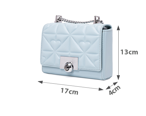 Túi xách nhỏ dạng hộp emboss họa tiết trái tim