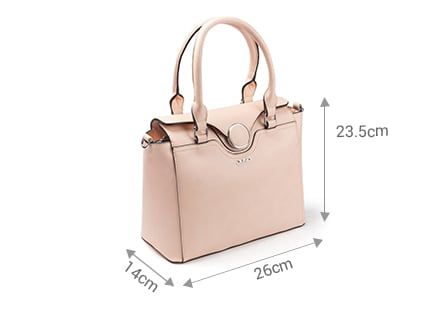 Túi Satchel nắp gập phối khóa tròn kim loại TXT129