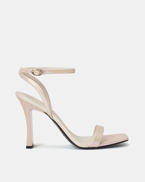  Giày Sandal Gót Thanh Phối Si Vân 