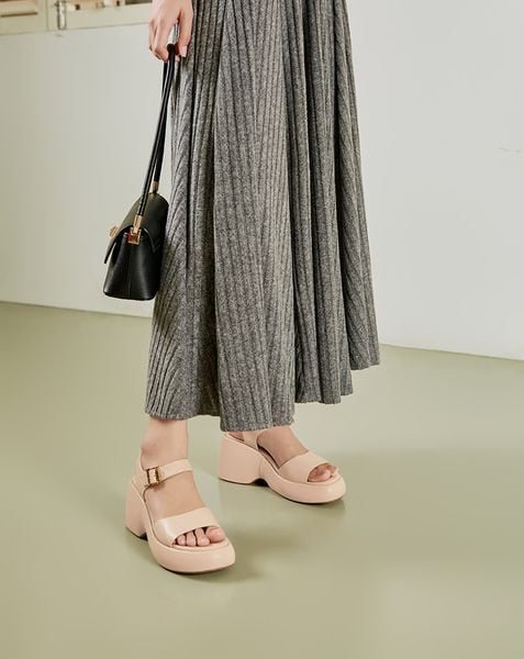  Giày Sandal Đế Xuồng Quai Ngang Quai Cổ Chân 