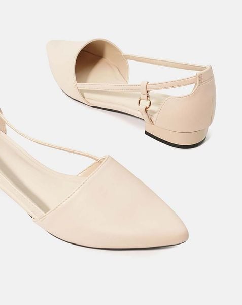  Giày Búp Bê Mũi Nhọn Cut Out Cách Điệu 