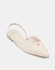 Giày Búp Bê Slingback Bệt Phối Khóa Trang Trí