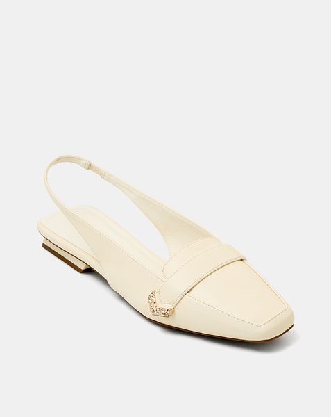  Giày Búp Bê Slingback Đế Bệt Mũi Loafer 