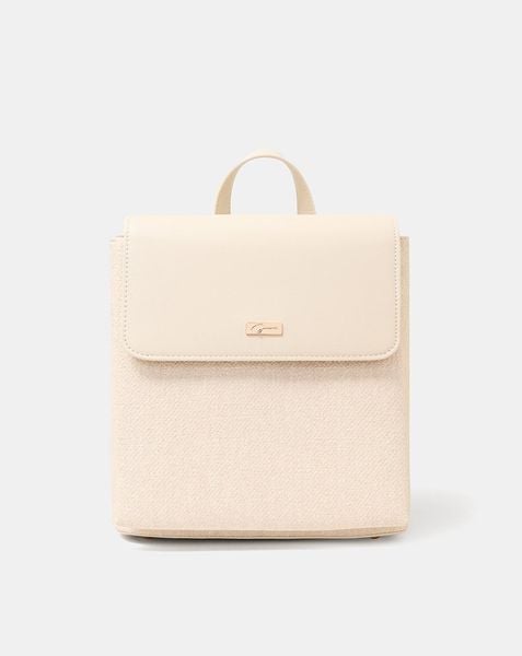 Balo Nắp Gập Phối 2 Chất Liệu