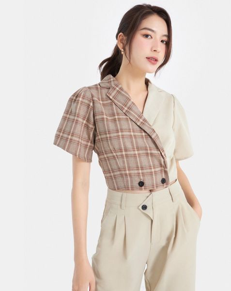 Áo croptop cổ la-tông JNAKI011