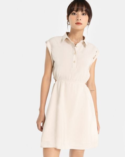Đầm lửng sát nách cut out eo