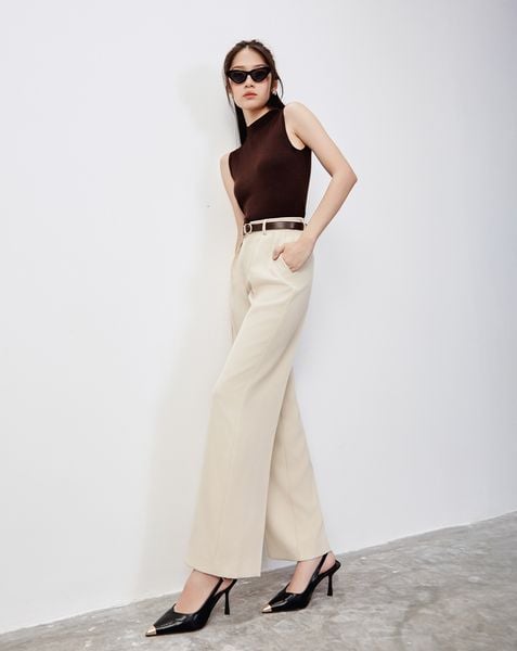  Quần tây ống đứng xếp ly 