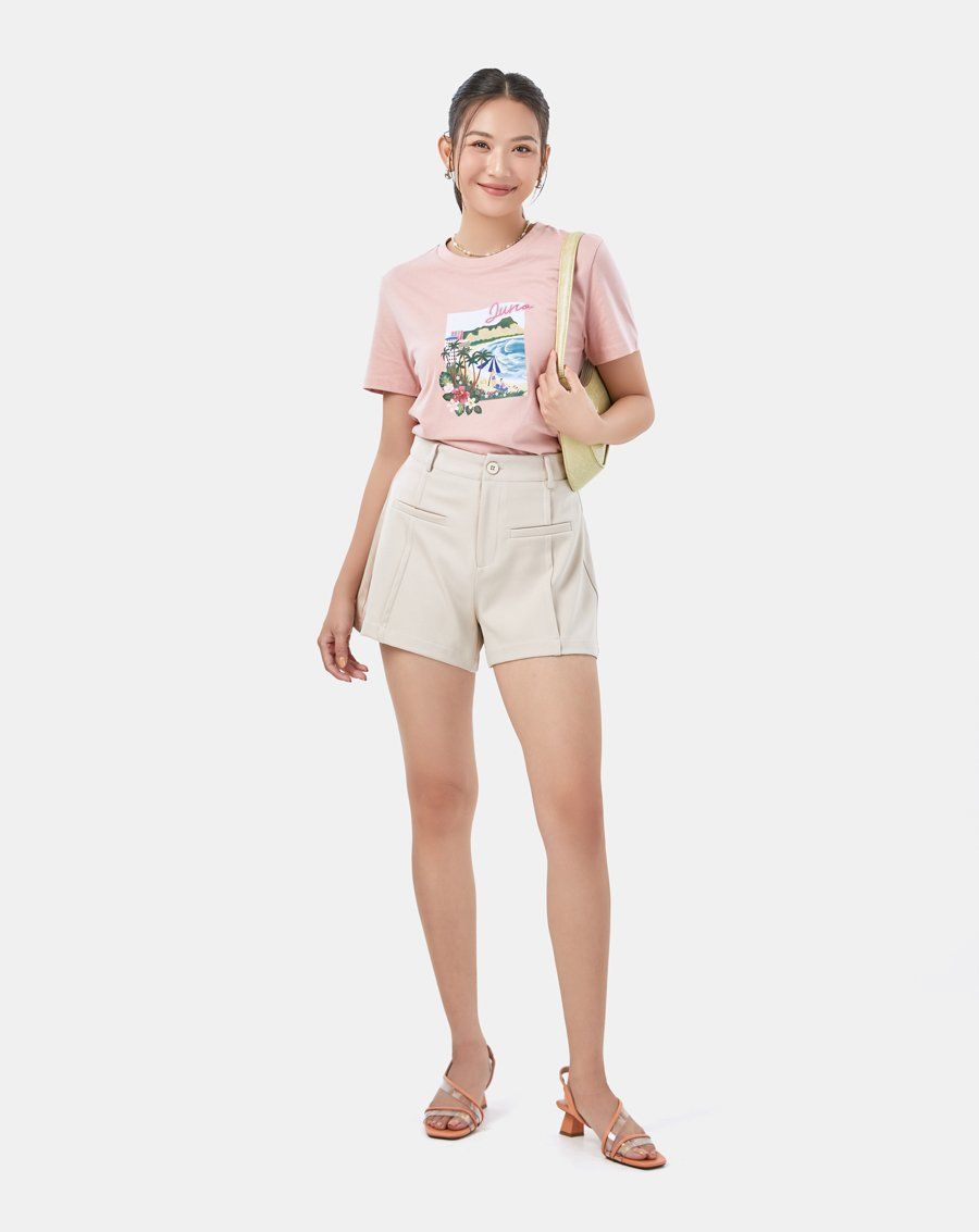 Quần shorts line lật dằn li JNQSH010 hover