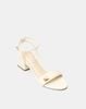 Giày Sandal Gót Vuông Phối Khóa Trang Trí