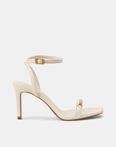  Giày Sandal Mũi Vuông Gắn Khóa Trang Trí 