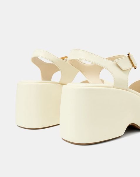  Giày Sandal Đế Xuồng Quai Ngang Quai Cổ Chân 