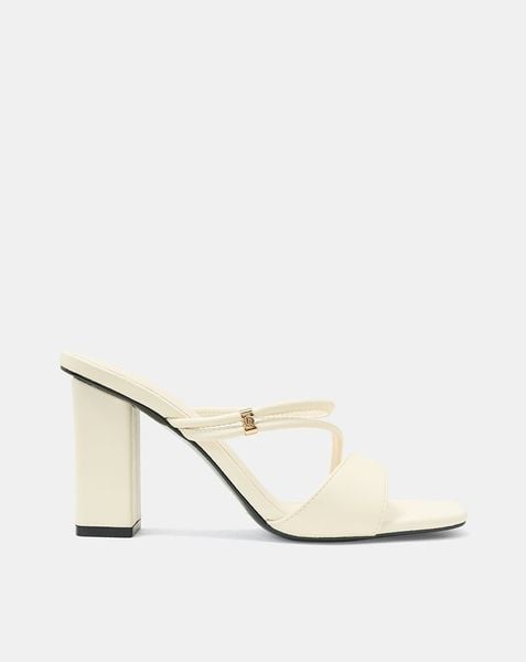  Giày Sandal Gót Vuông Phối Quai Kiểu 