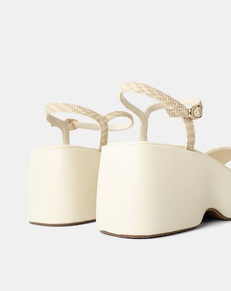  Giày Sandal Xuồng Quai Bản Lớn Phối Quai Cổ Chân 