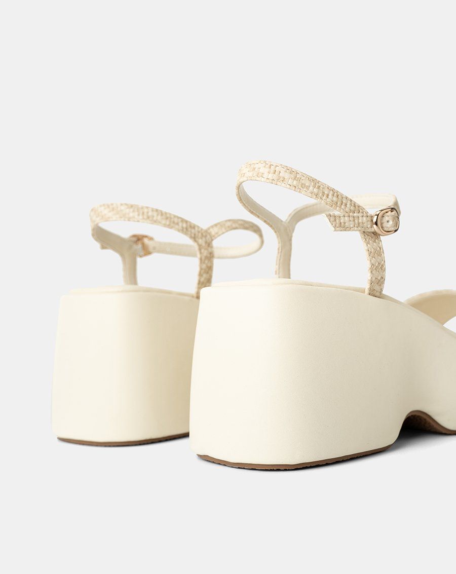 Giày Sandal Xuồng Quai Bản Lớn Phối Quai Cổ Chân